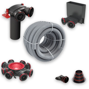 Réseau semi-rigide D90 mm et accessoires Aria Connect HEATPEX