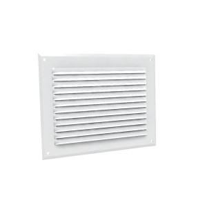 Grilles à auvents en aluminium prélaqué blanc GA BL 165 x 140 - 6738 ANJOS