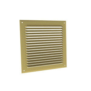 Grilles à auvents en aluminium prélaqué doré GA DO 150 x 150 - 8003 ANJOS