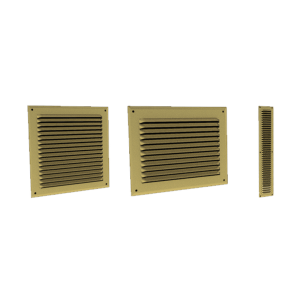Grille à auvents en aluminium prélaqué doré 250 x 250 GAM