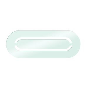 78300661 Profi-air design SHAPE style glass 350x130 mm FRAENKISCHE France Grille de ventilation