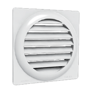 Grille de façade plastique à auvents 100 + clips avec grille anti-moustiques