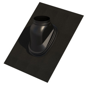 Solin de toiture noir 25° à 45° D160 mm Ubiflex 888096 UBBINK