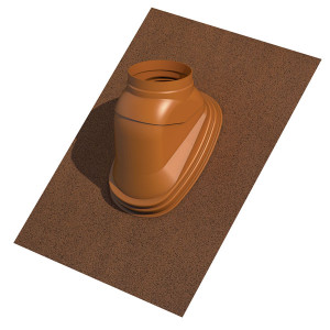 Solin de toiture ocre 5° à 25° D60/100 et D80/125 mm Ubiflex 189910 UBBINK