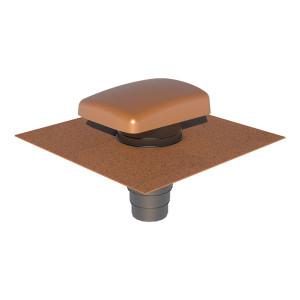 Sortie de toiture ocre avec multidiam Ubiflu 2 15380302 UBBINK