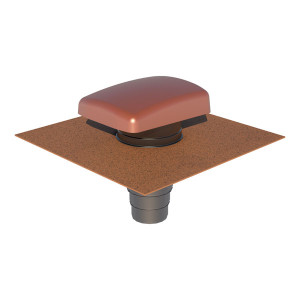 Sortie de toiture rouge avec multidiam Ubiflu 2 15380301 UBBINK