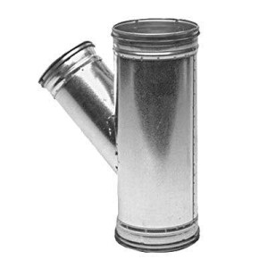 Té oblique 45° Galva D80/D80 à joints ECONONAME TGAL45D80/D80J