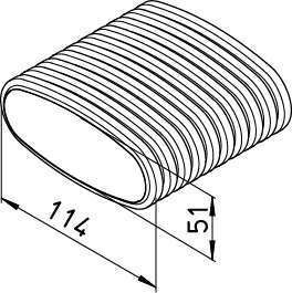 20ml Conduit semi-flexible plat 114x51 