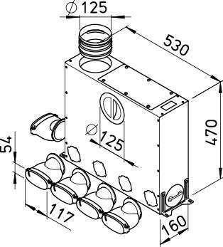 Collecteur universel 4+1 51x114 