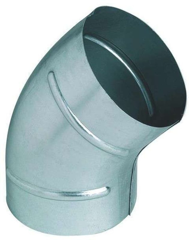Coude 45 galva D125 - CD 125/45 - S&P UNELVENT - 864310 - 3411454310787