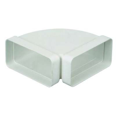 Coude 90° horizontal rectangulaire 55x110 plastique 