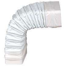 Coude angle variable rectangulaire 55x110 plastique 