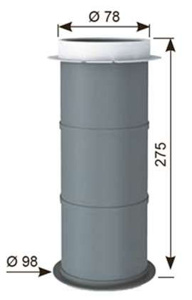 Manchon long pour bouche ⌀80 
