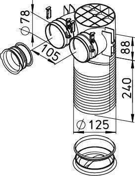 Plénum terminal coudé 2x75/125 