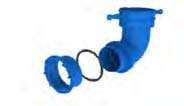 Raccord coudé conduit Ø90 sur plenum TubFlexHCP 75 UNELVENT