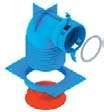 Raccord coudé terminal pour bouche ⌀125 
