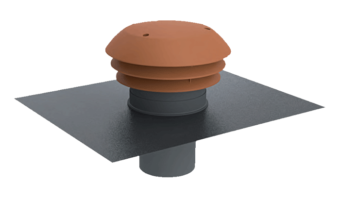 Chapeau toiture plastique ⌀160 tuile