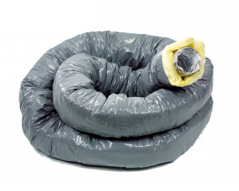 6m Gaine PVC Souple Isolée 50 mm Int. Alu D80