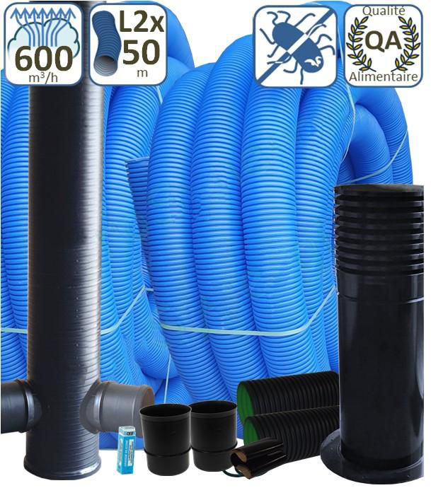 Kit puits canadien Performance 600m3h Kit puits canadien 119500007 ECONONAME