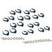 20 colliers ⌀51 mm +vis pour conduit d'aspiration centralisée 