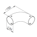 Coude à petit rayon 90° pour conduit FRS⌀63 