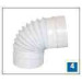 Coude variable 0/90°circulaire plastique ⌀125 