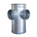 Collecteur d'étage 2 piquages à 90° Galva D250 à joints ECONONAME COL2/90GALD250J