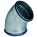 Coude 45° galva diamètre 125 mm