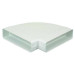 Coude 90° horizontal rectangulaire 55x220 plastique