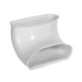 Coude 90° vertical ovale 