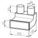 Kit plénum mural coudé 2x75/grille 