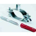 Fixations murales pour Twin tube inox/cuivre (4 colliers + vis) 