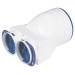 EKKOAIR Manchon raccord Horizontale D125/2X75