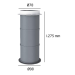 Manchon plastique dalle 80 mm l.275
