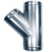 Té oblique 45° Galva D125/D100