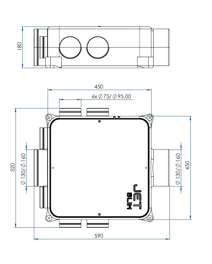 Plan coté JET SLIM EC