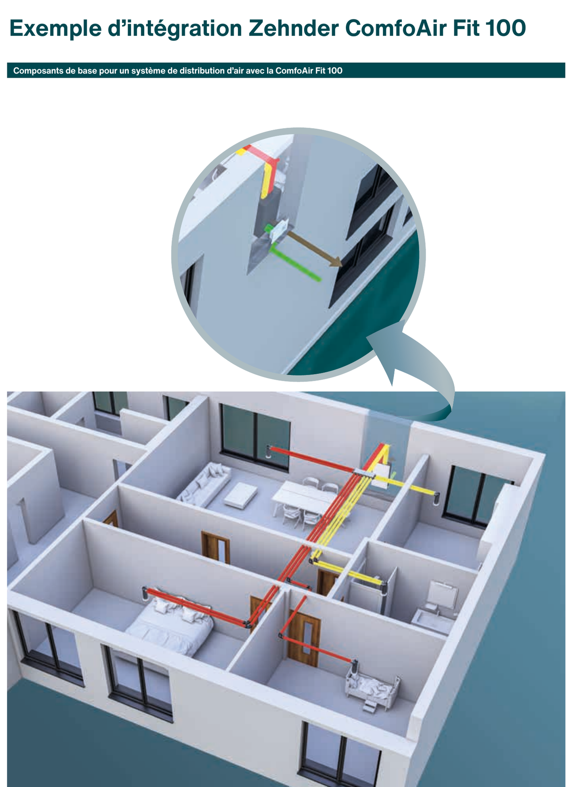 Exemple d integration de la ComfoAir Fit 100 dans un logement