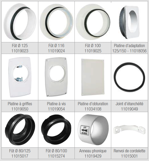 accessoires bouches aldes gamme