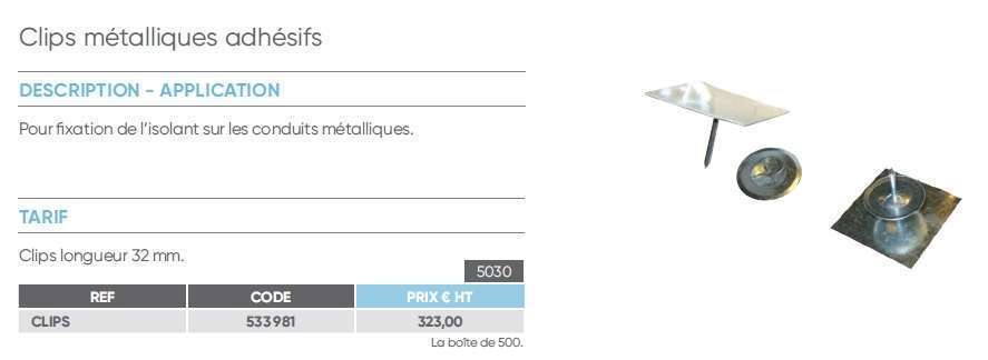 clips laine de verre atlantic 533981