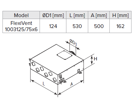 plenum metal plat dimensions