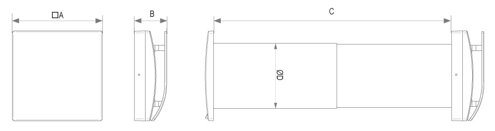 dimenesions extracteur double flux airion econoprime