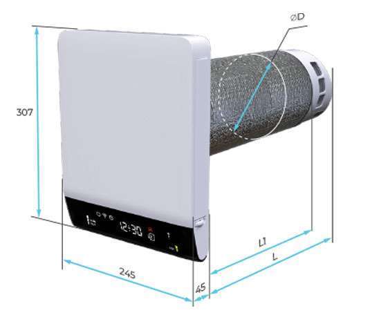 dimensions bora extracteur double flux econoprime