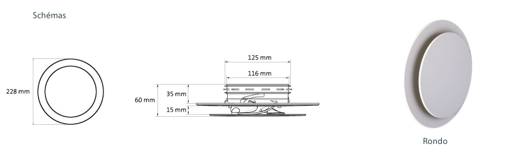 dimensions bouche rond extraction insufflation healix ubbink