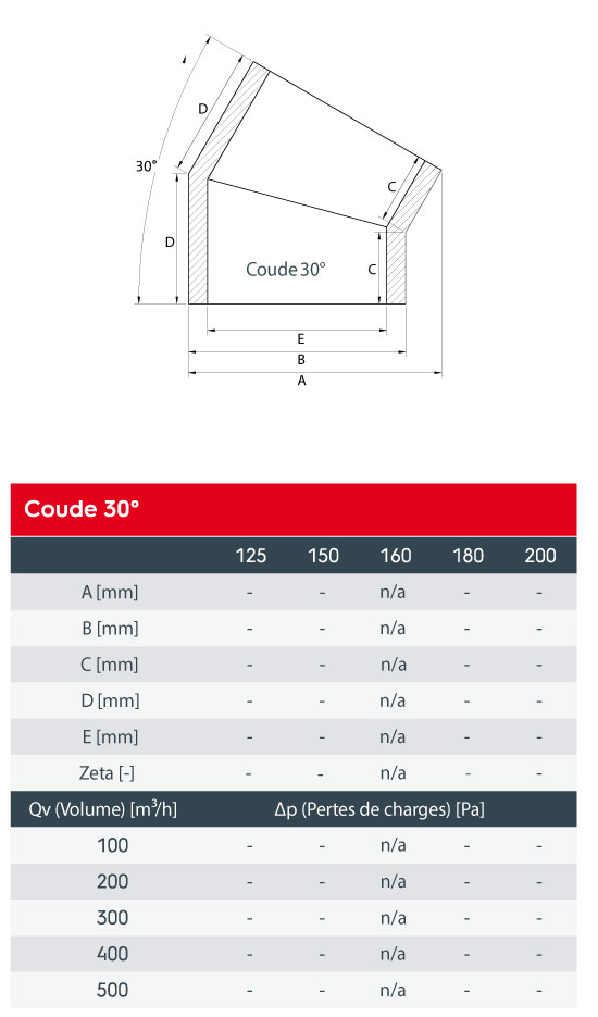 dimensions coude rigide 30 polyethylene isole Aerfoam ubbink