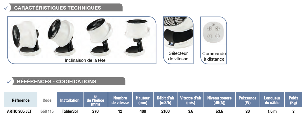 artic jet unelvent ventilateur