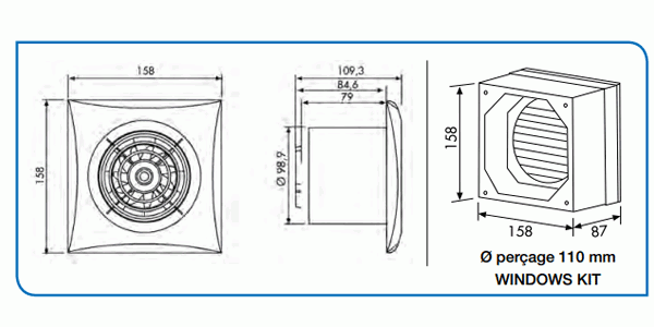 silent 12v unelvent aerateur dimensions