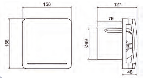 ecoair unelvent dimensions