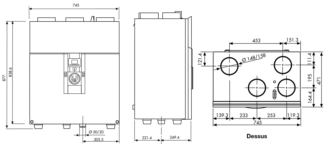 ideo 325 unelvent dimensions