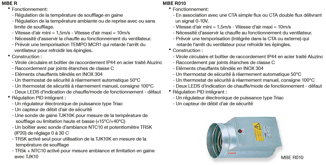 mber unelvent caracteristiques batterie